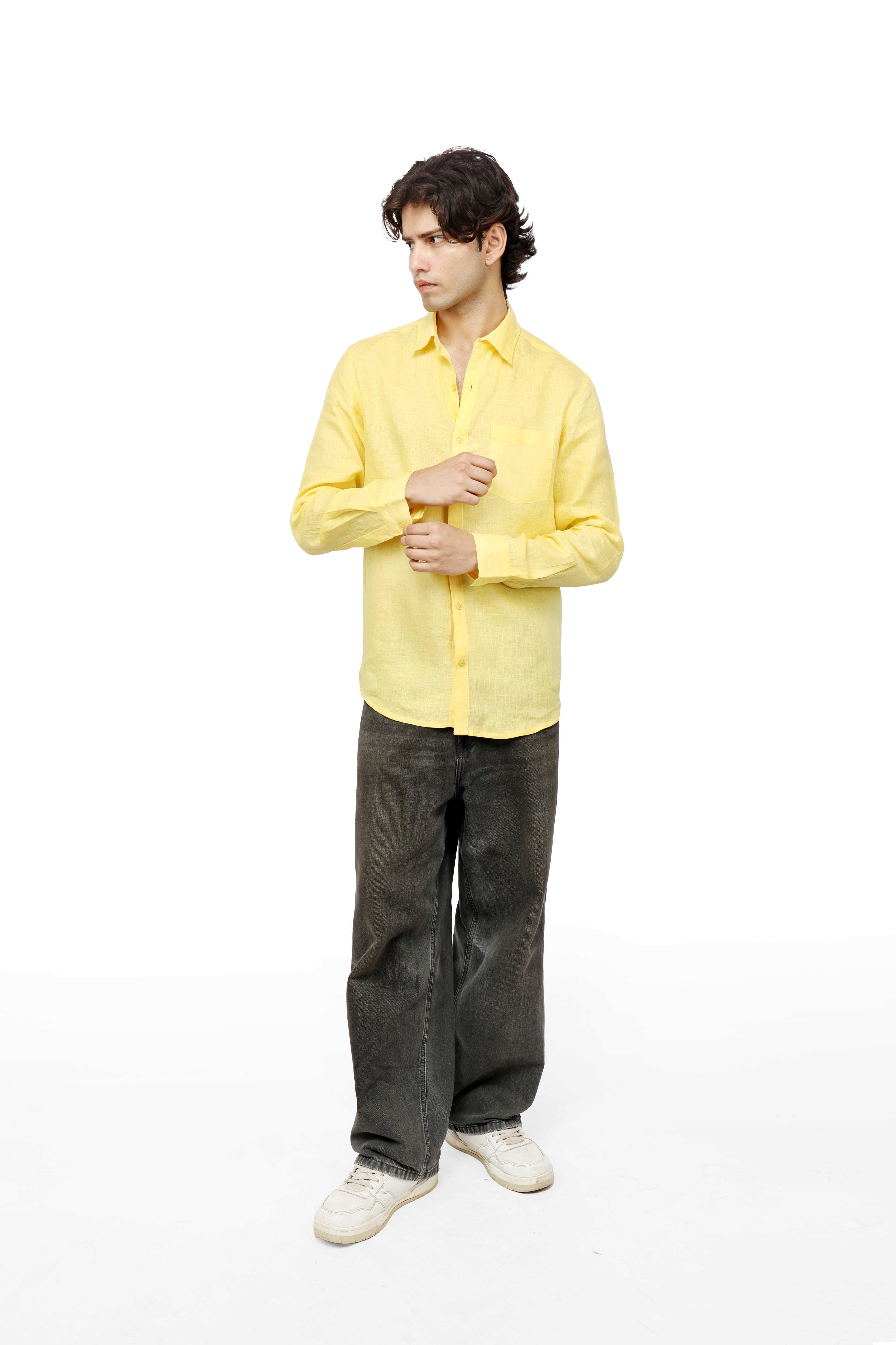 Sunlit Yellow Linen Shirt