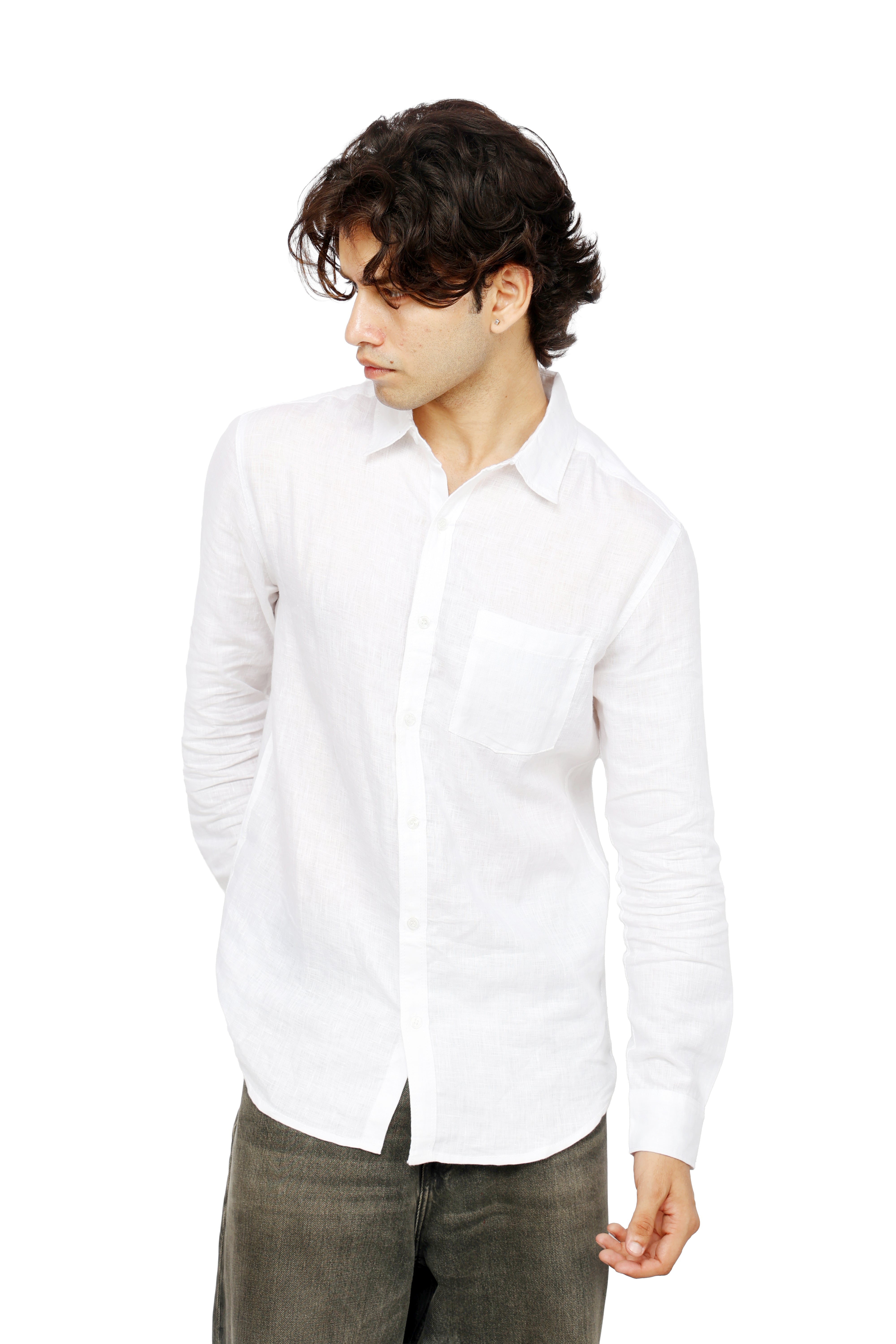 Cloud Luxe White Linen Shirt
