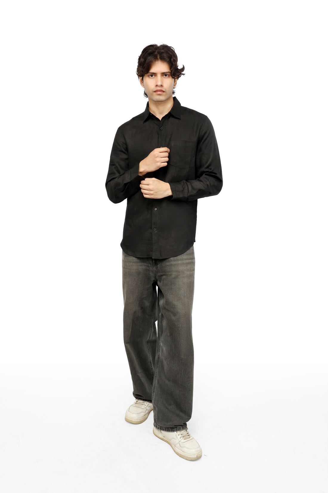 Obsidian Black Linen Shirt