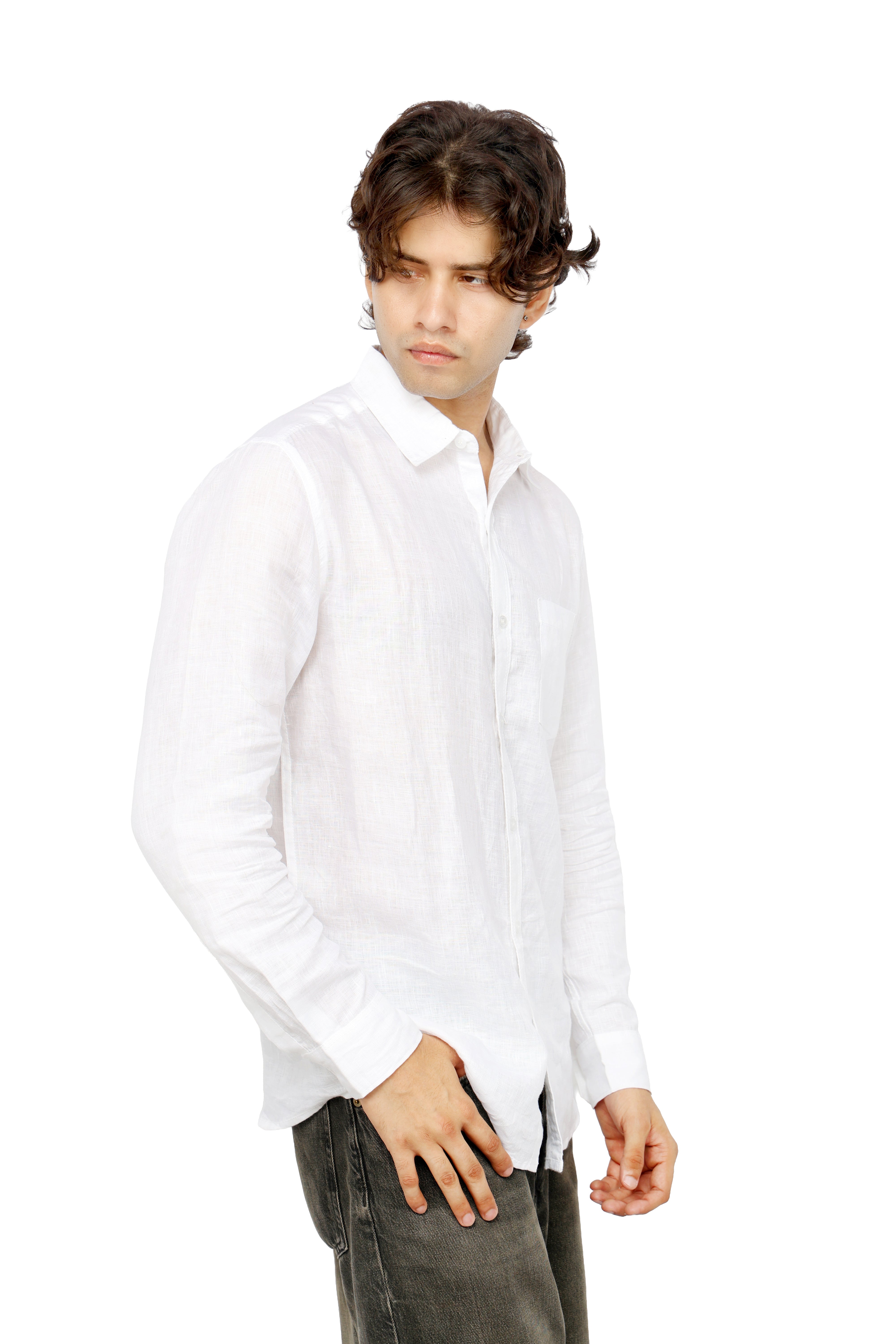 Cloud Luxe White Linen Shirt