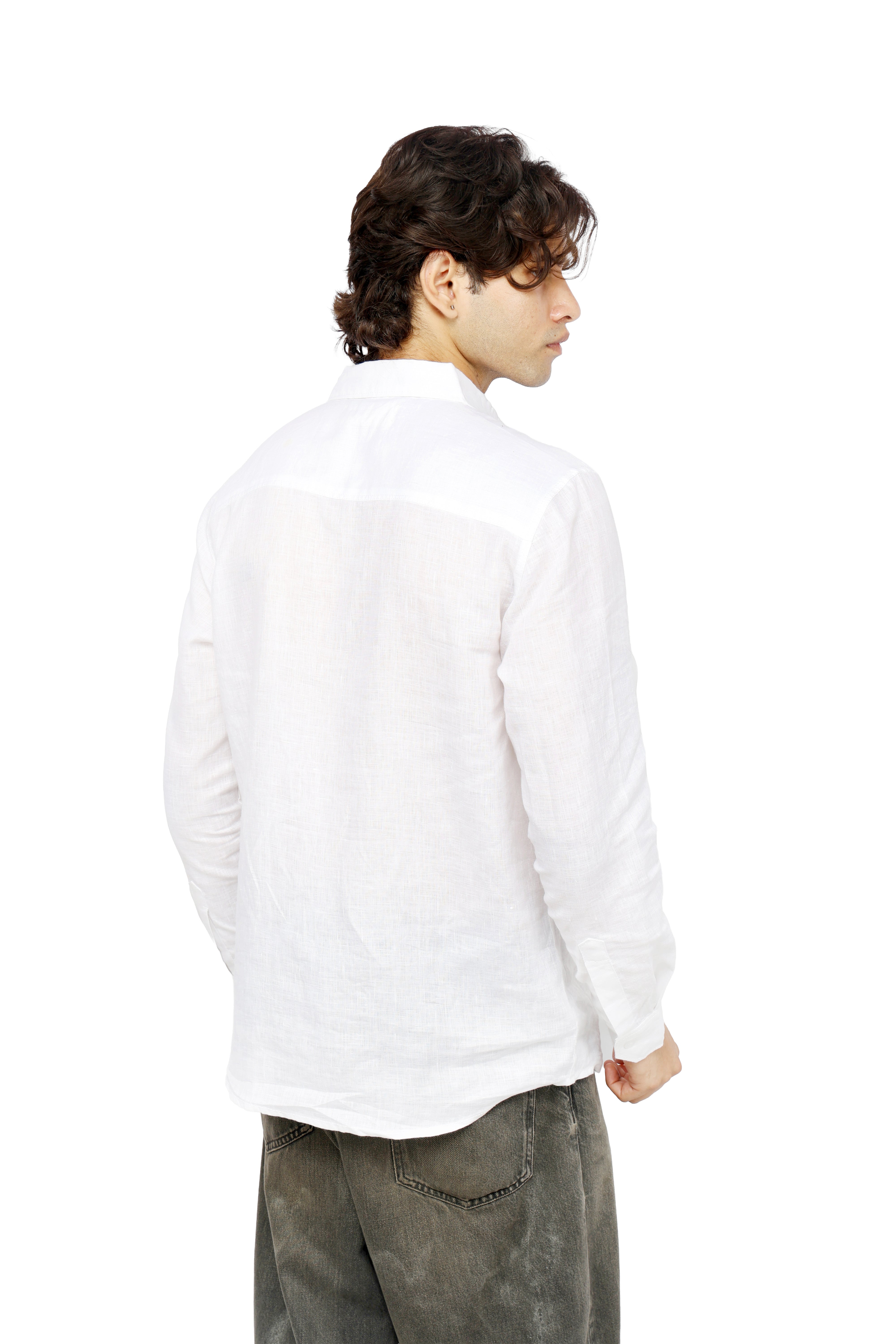 Cloud Luxe White Linen Shirt