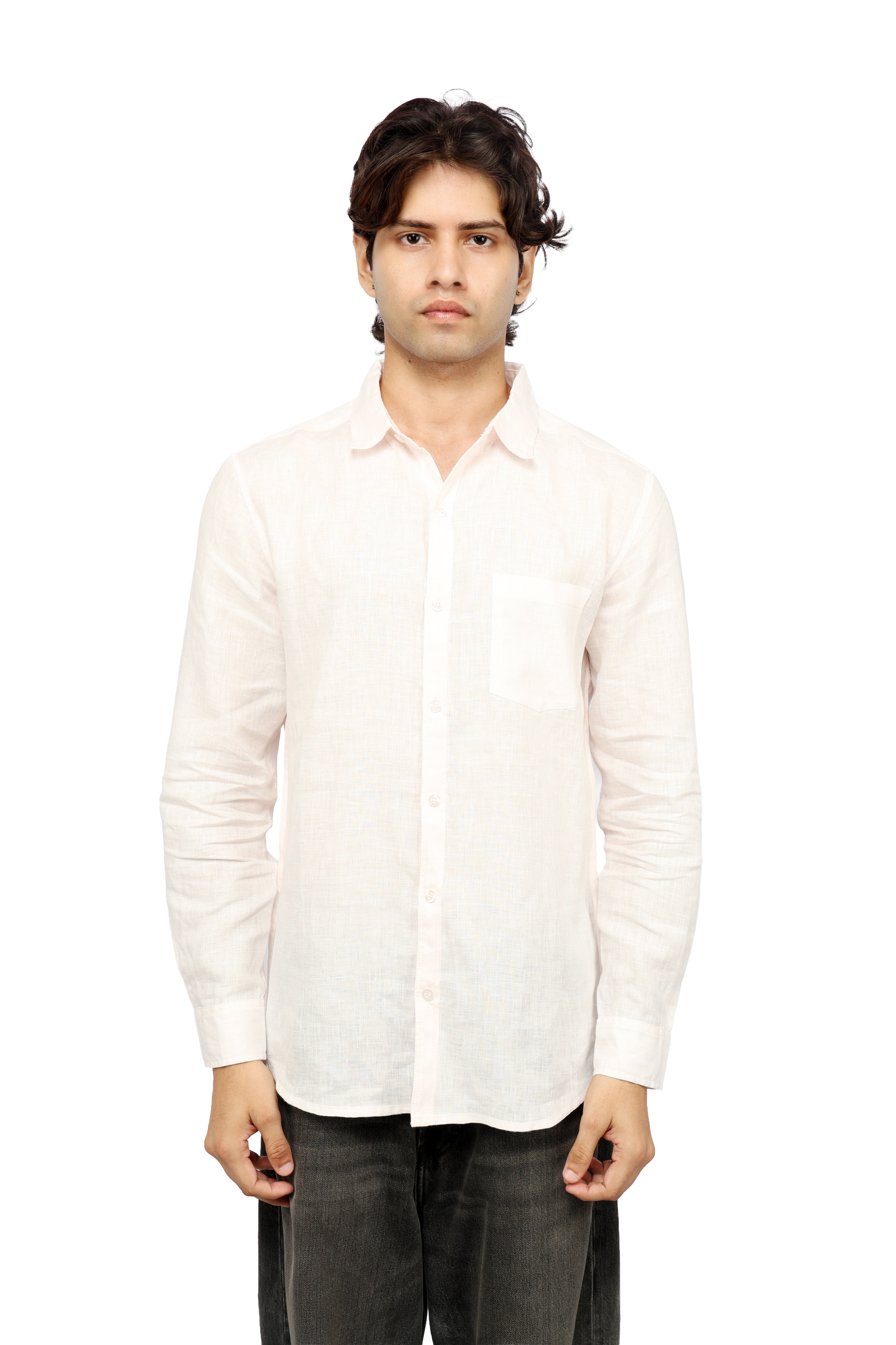 Rose Haze Pink Linen Shirt