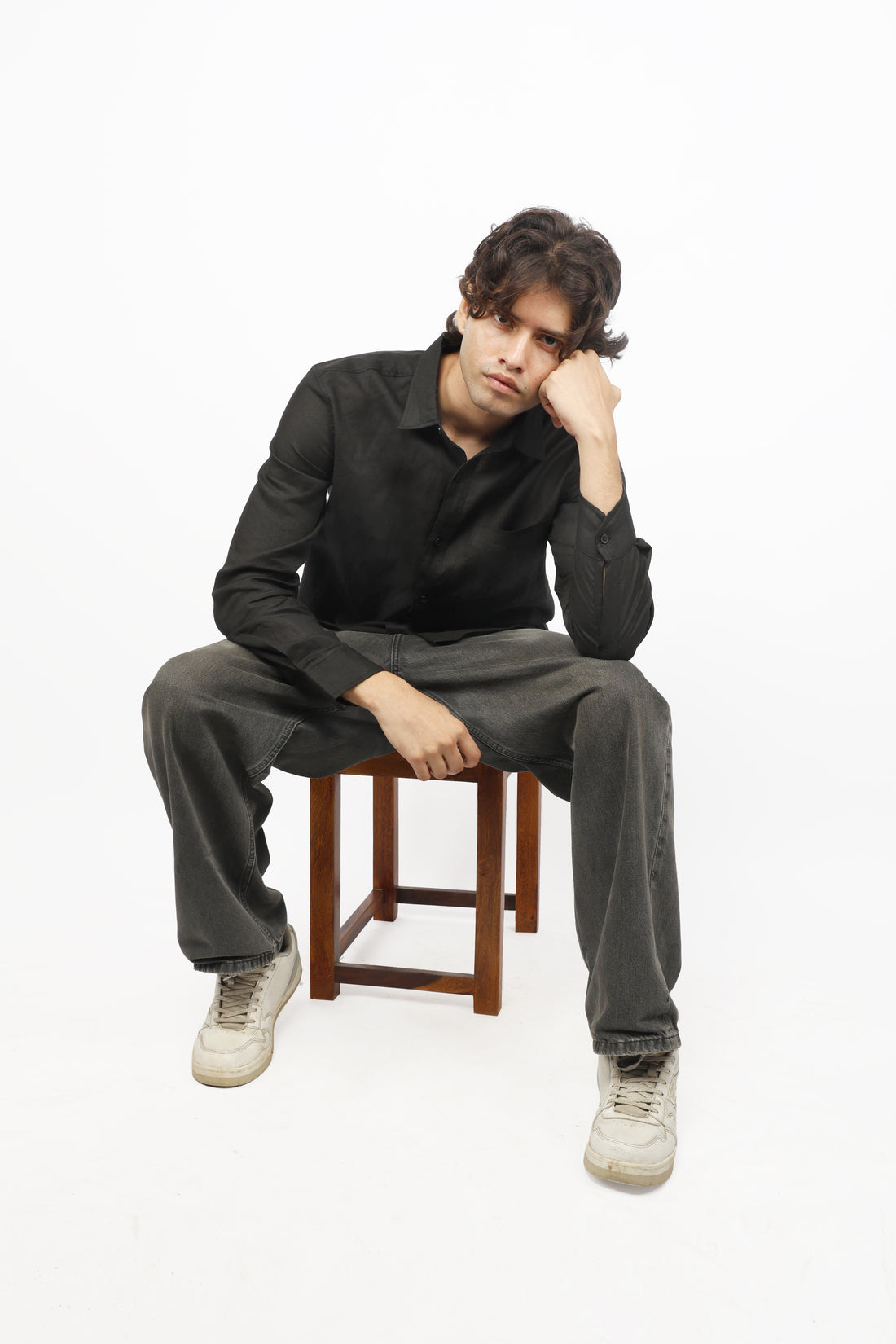 Obsidian Black Linen Shirt