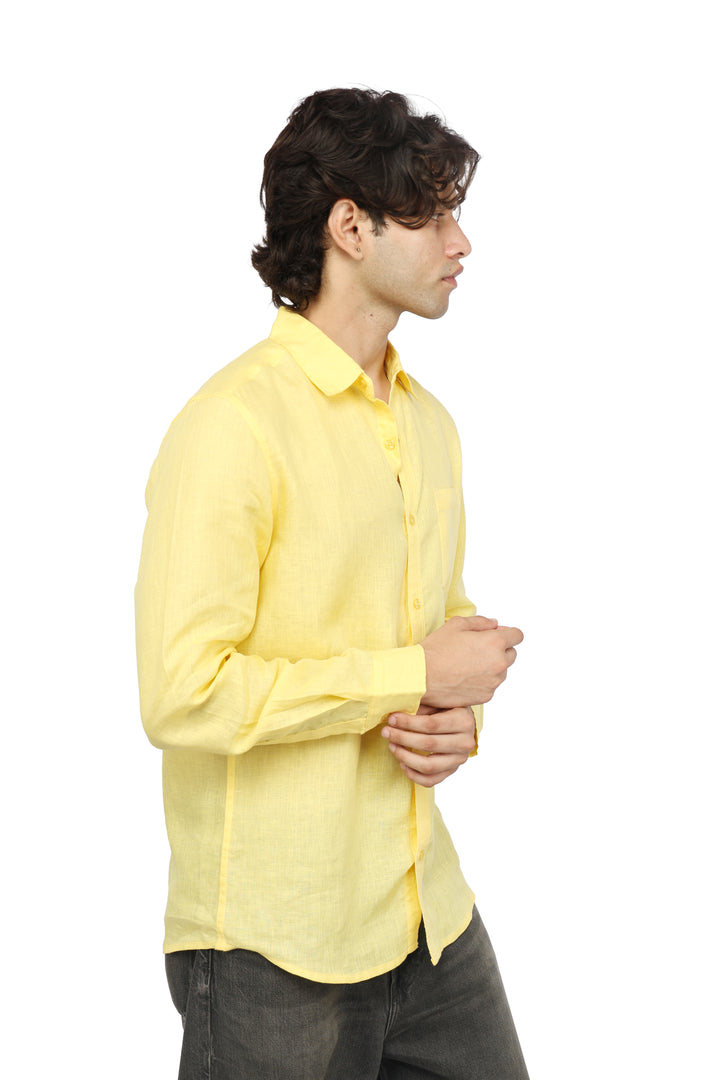 Sunlit Yellow Linen Shirt