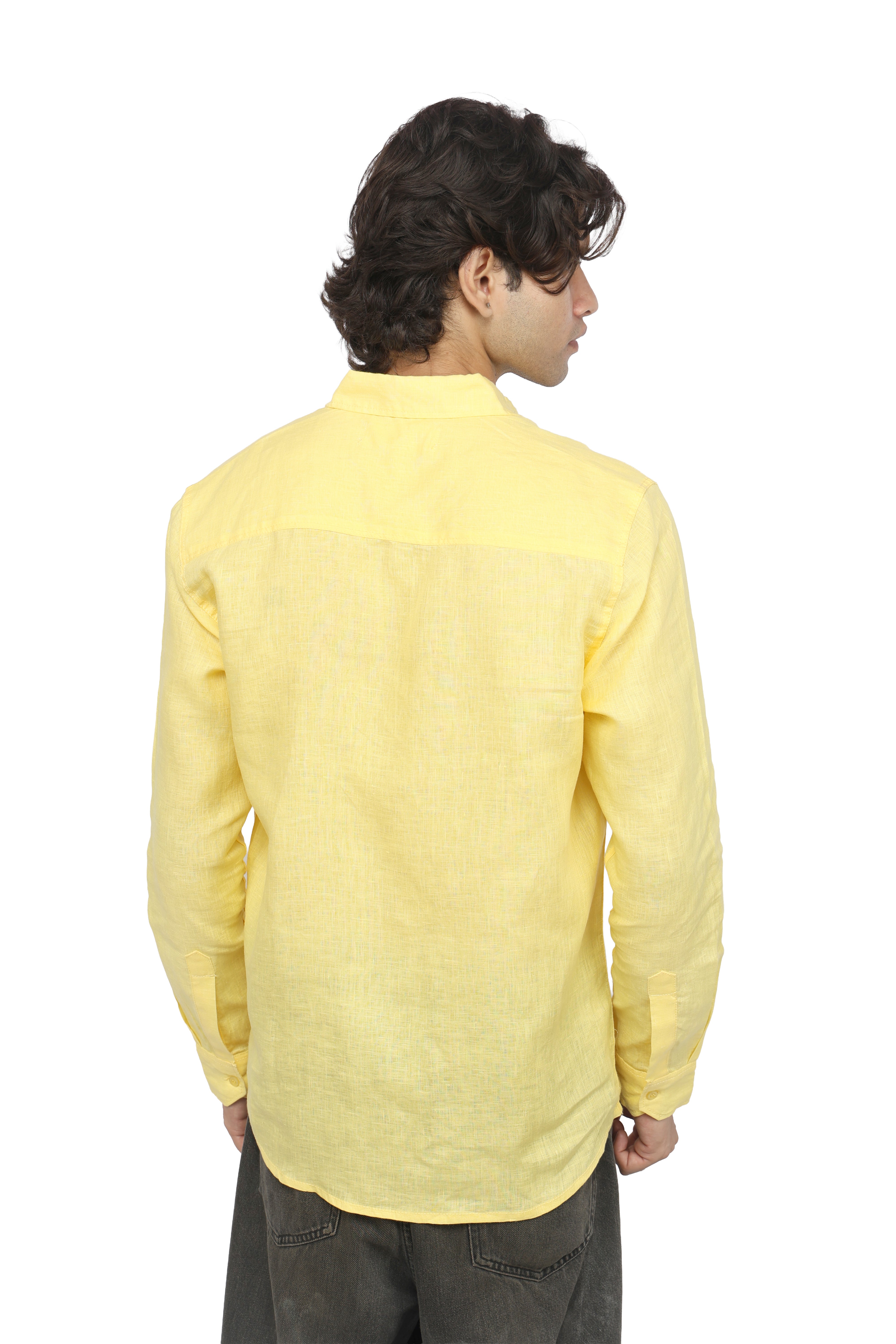 Sunlit Yellow Linen Shirt