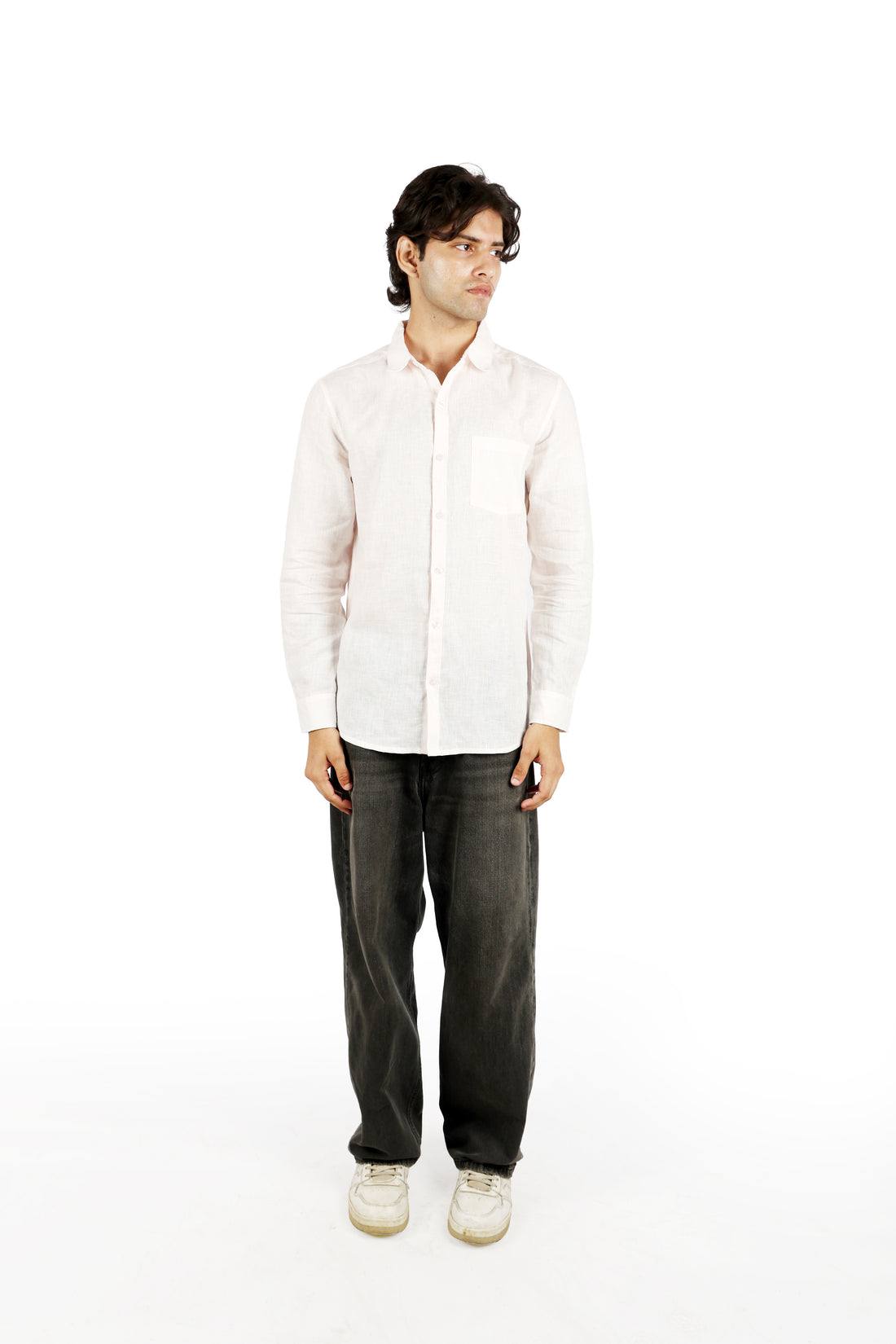 Rose Haze Pink Linen Shirt