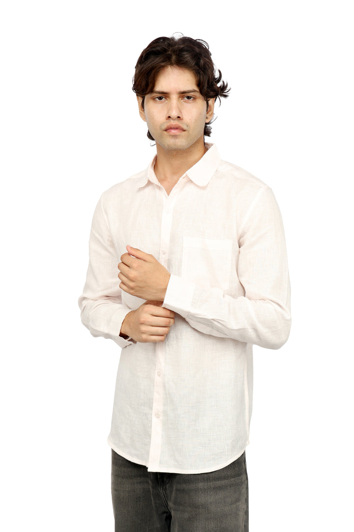 Rose Haze Pink Linen Shirt
