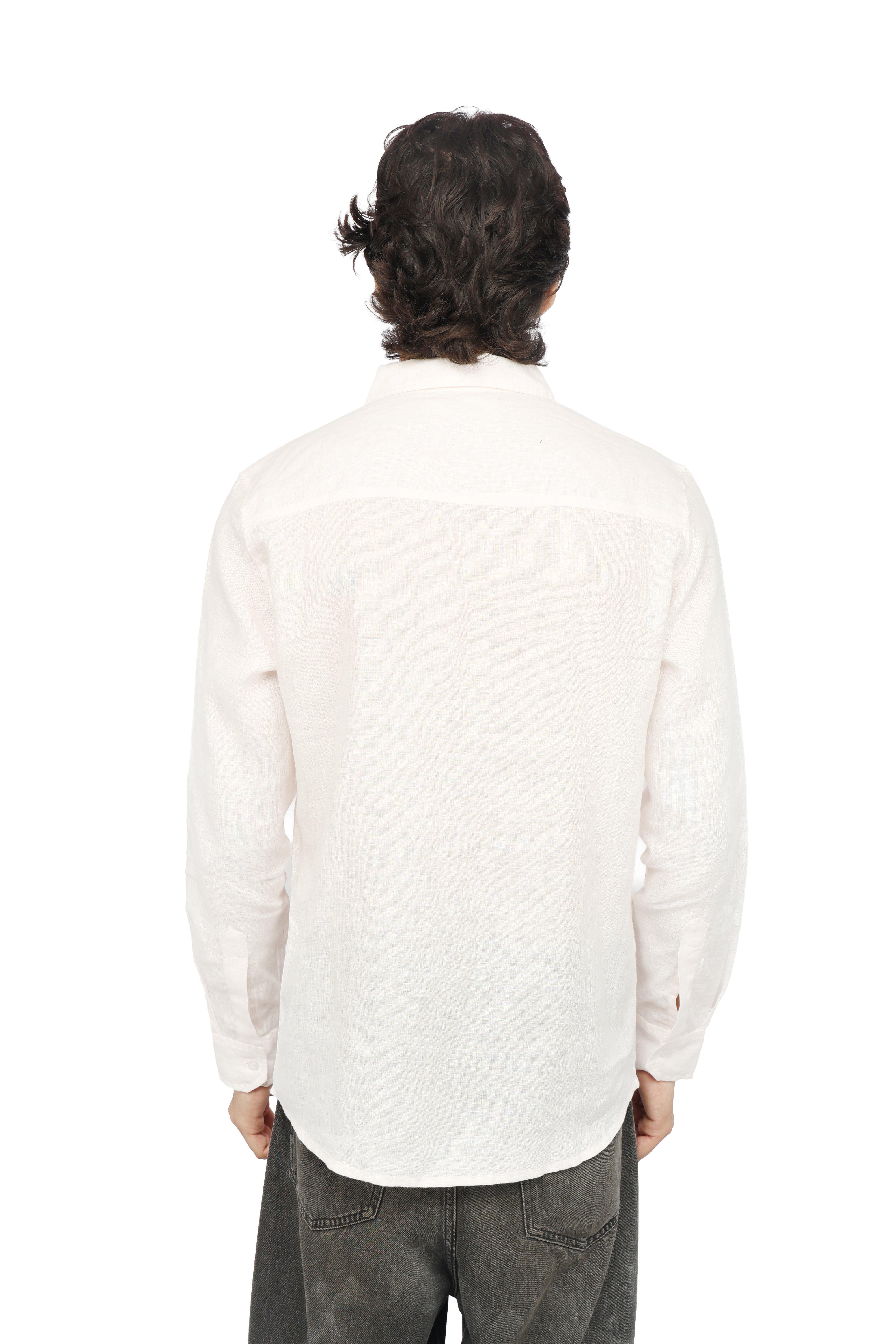 Rose Haze Pink Linen Shirt