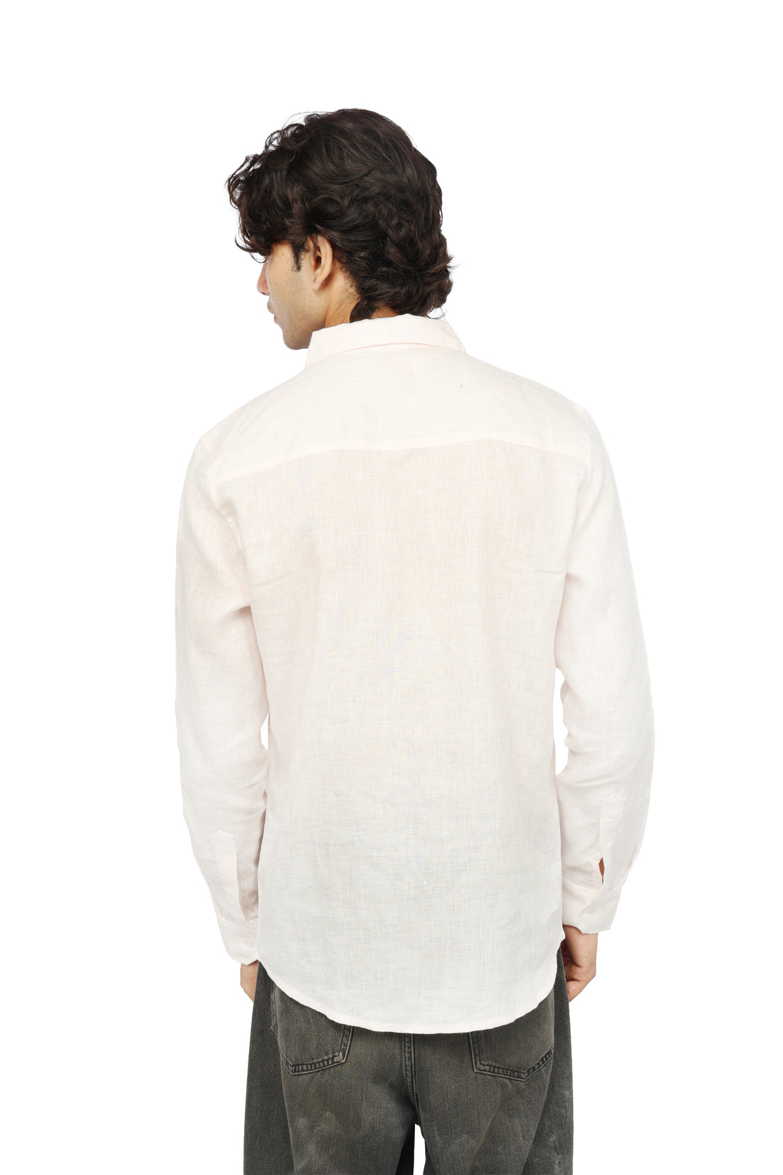 Rose Haze Pink Linen Shirt